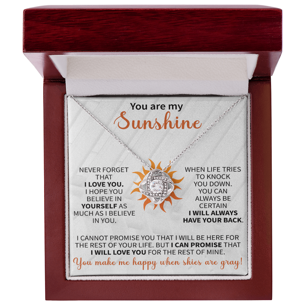 You are My Sunshine Necklace, Inspirational Sunshine Sunflower Necklaces Sunflower Pendant for Mom Girlfriend Sister Wife Daughter - Beauty Belliss